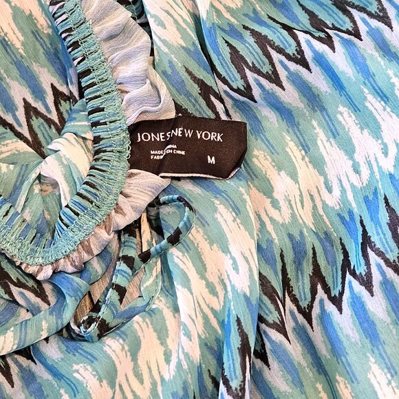 JONES NEW YORK, Teal Boho print tunic - Picture 9 of 9